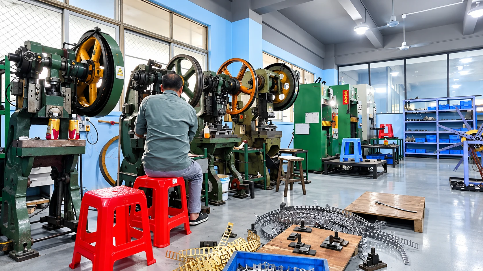 Hydraulic Presses workshop view in the production network